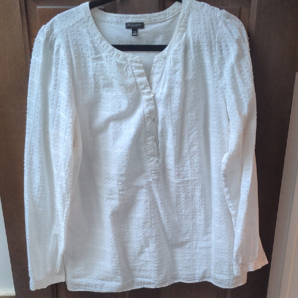 Talbots Tops - Talbots White Textured Blouse for Women